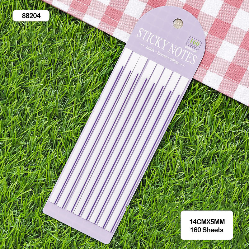 STICKY NOTES PURPLE 8 STRIPE 14CMX5MM (88204)