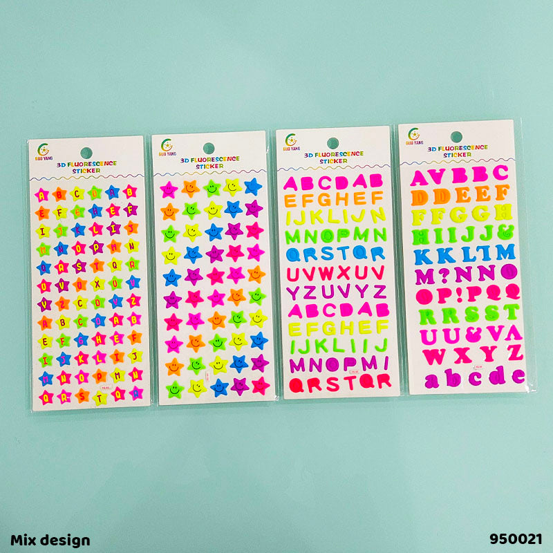 950021 3D FLUORESCENCE STICKER ZWYG