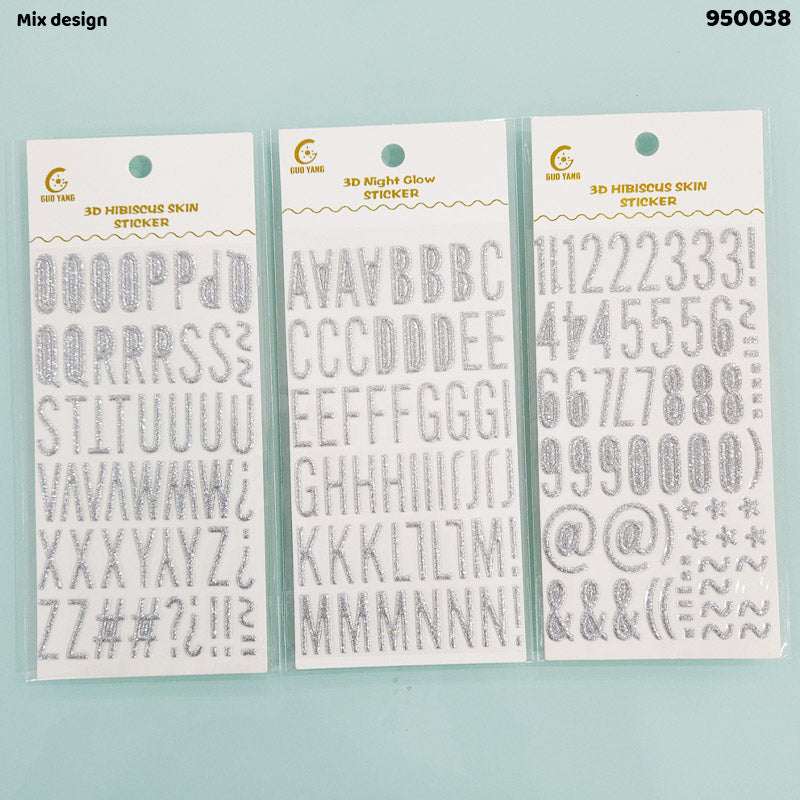 950038 HIBISCUS SKIN ALPHANUMERIC STICKER ZWJF