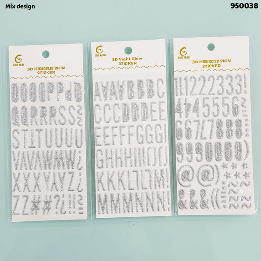 950038 HIBISCUS SKIN ALPHANUMERIC STICKER ZWJF