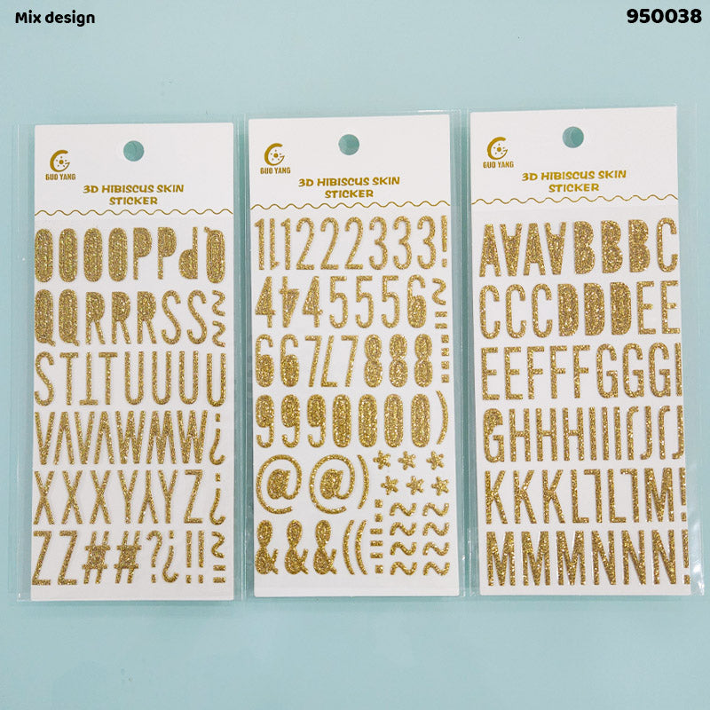 950038 HIBISCUS SKIN ALPHANUMERIC STICKER ZWJF
