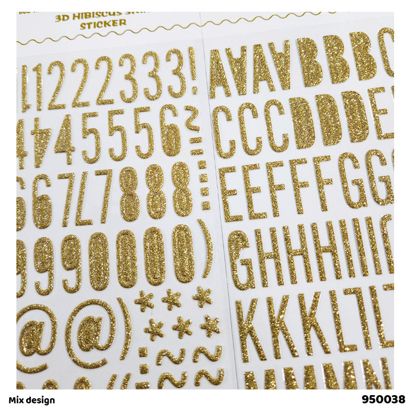 950038 HIBISCUS SKIN ALPHANUMERIC STICKER ZWJF