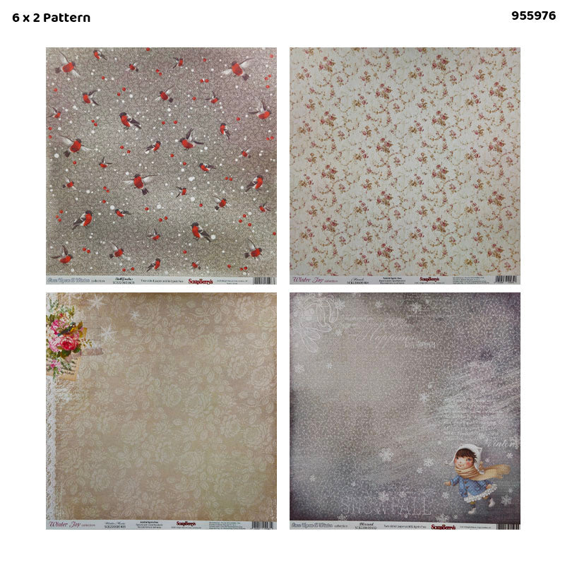 12X12 PAPER 12 SHEET SCRAP BERRYS (955976) MIX