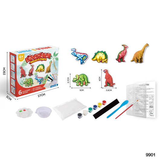 MOULD n PAINT KIT 6PC DINOSAUR (9901)