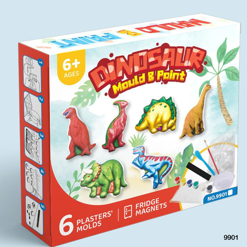 MOULD n PAINT KIT 6PC DINOSAUR (9901)