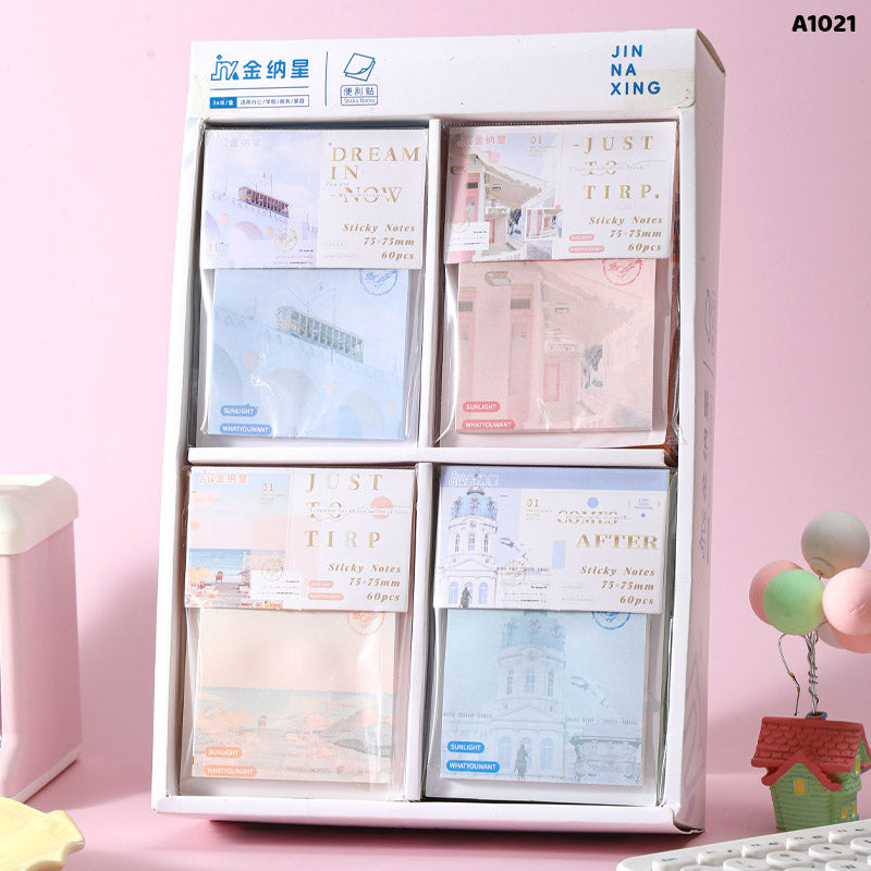 A1021 STICKY NOTE 75x75MM 60 SHEET (36PKT)