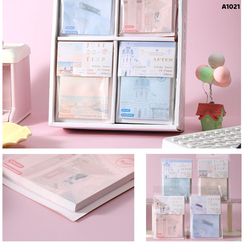A1021 STICKY NOTE 75x75MM 60 SHEET (36PKT)