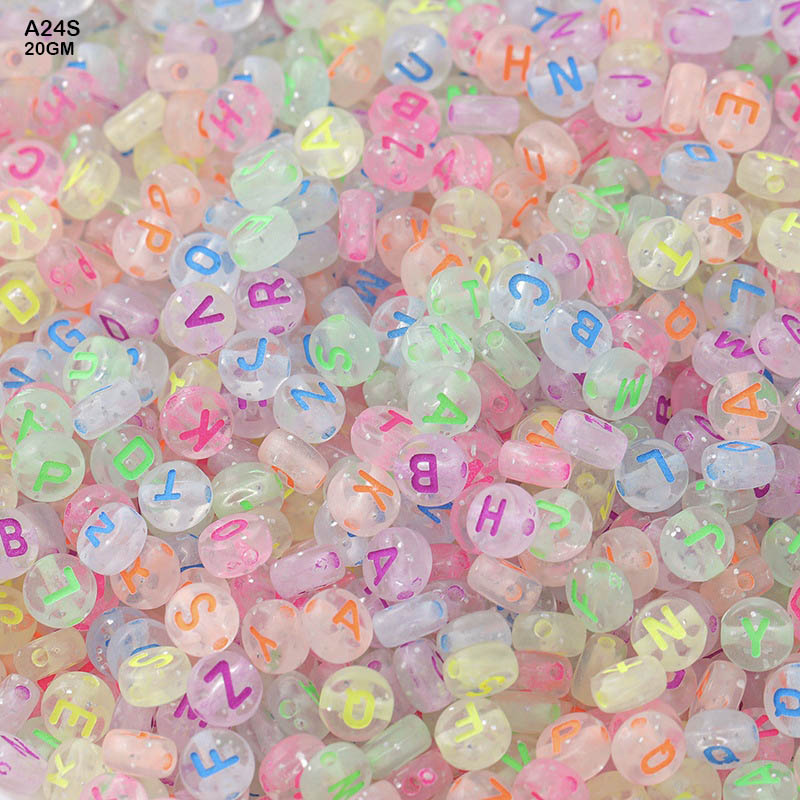 BRACELET BEADS PLASTIC 20GM (A24S)