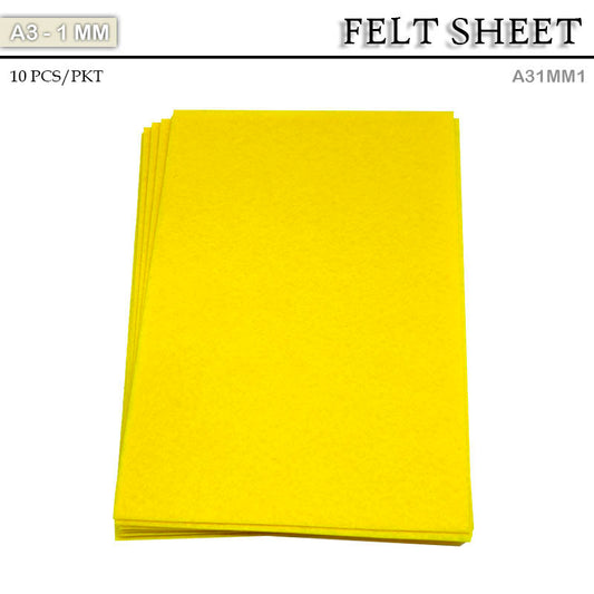 FELT SHEET A3 1MM ORANGE (A31MM10) 10sheet