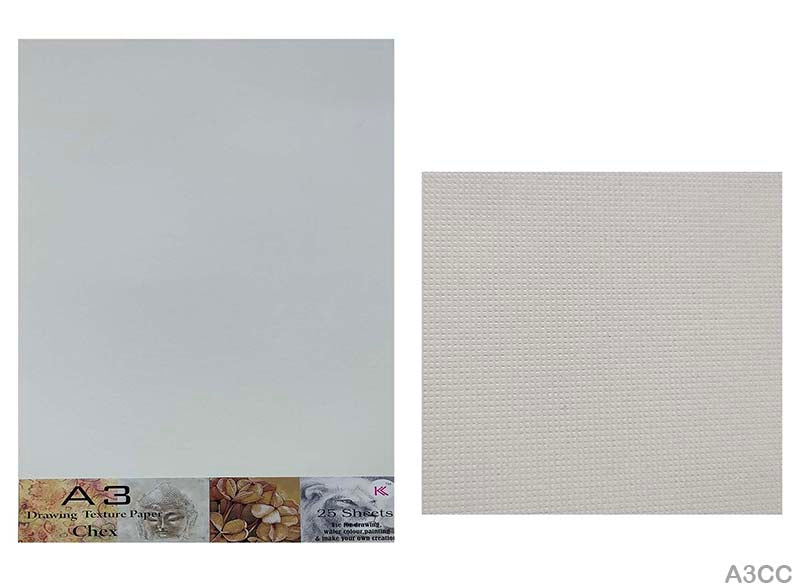 A3 DRAWING TEXTURE PAPER CHEX 25 SHEET (A3CC)