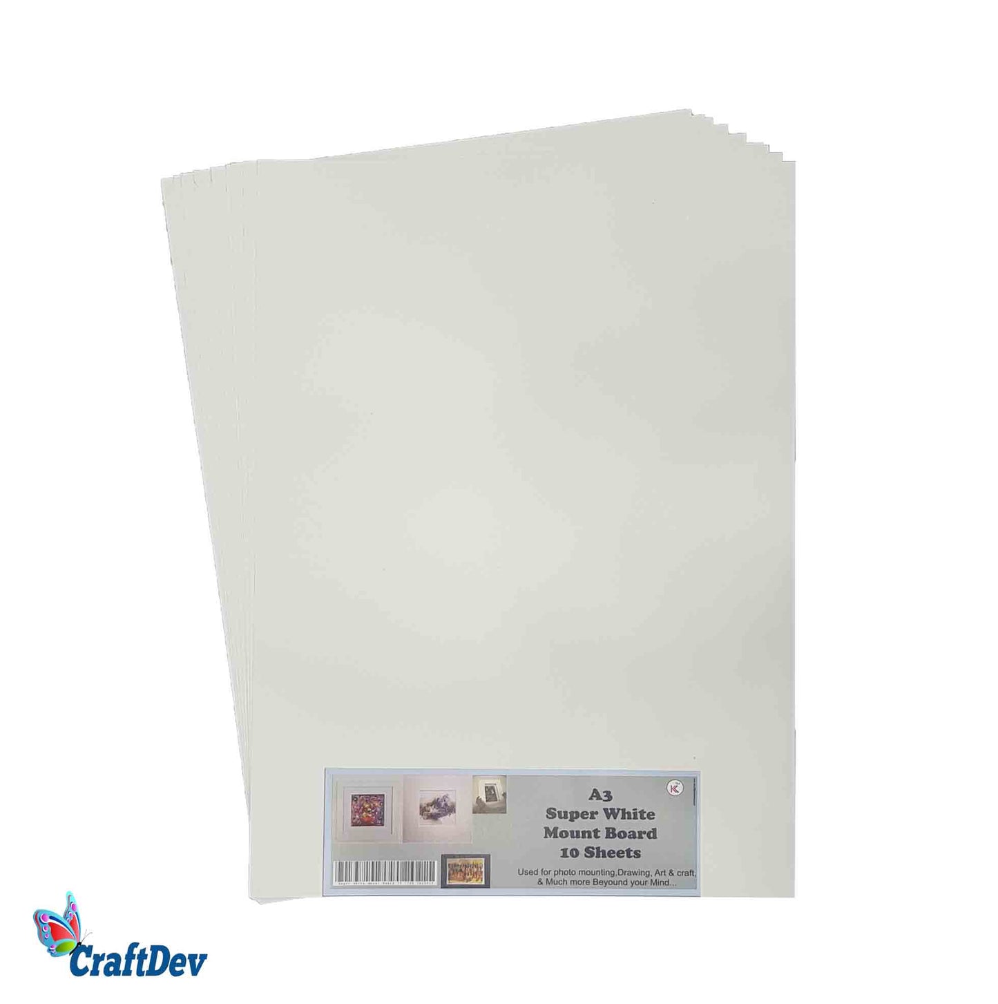 A3 SUPER WHITE MOUNT BOARD 10 SHEETS (A3SW)