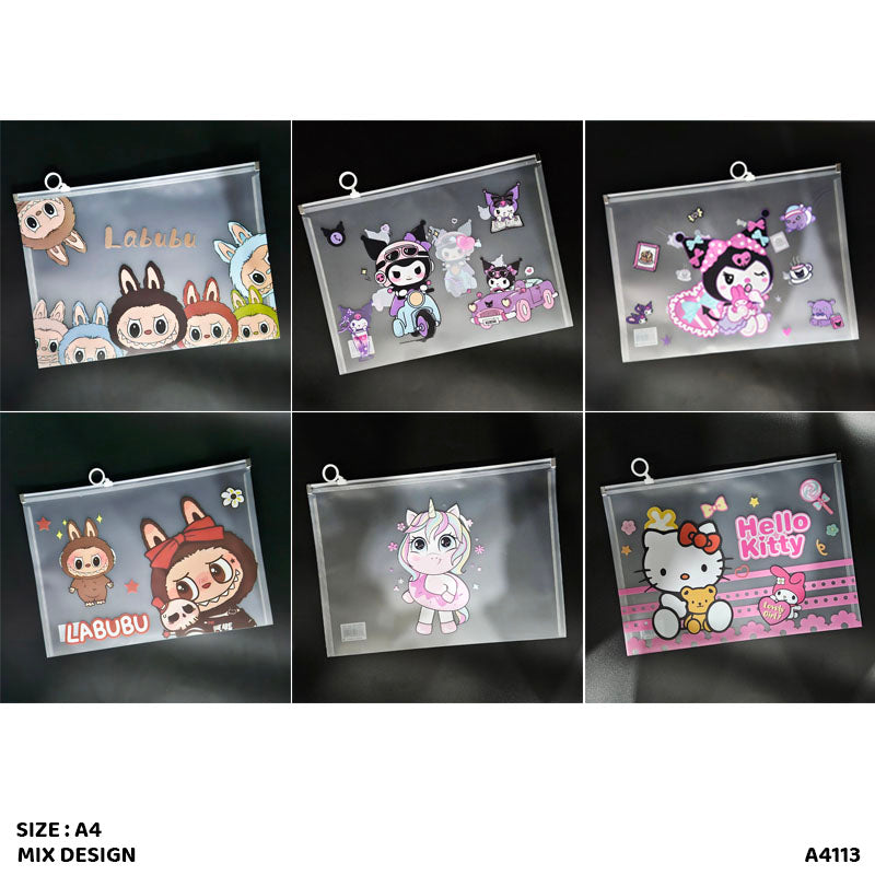 A4 CARTOON PLATIC ZIP BAG A4113
