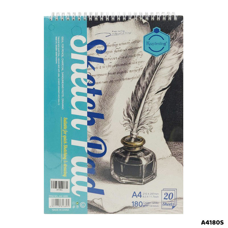 A4180S A4 SKETCH PAD 20 SHEETS 180 GSM