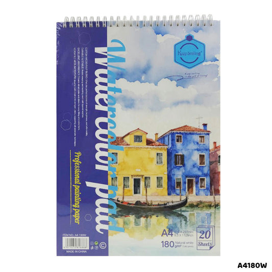 A4180W A4 WATER COLOR PAD 20 SHEETS 180 GSM