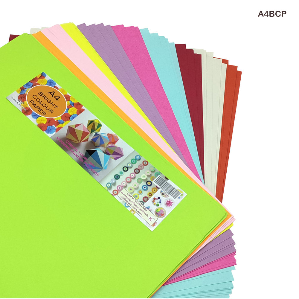 A4 BRIGHT COLOUR PAPER 100 SHEET (A4BCP) (FULL SIZE A4)