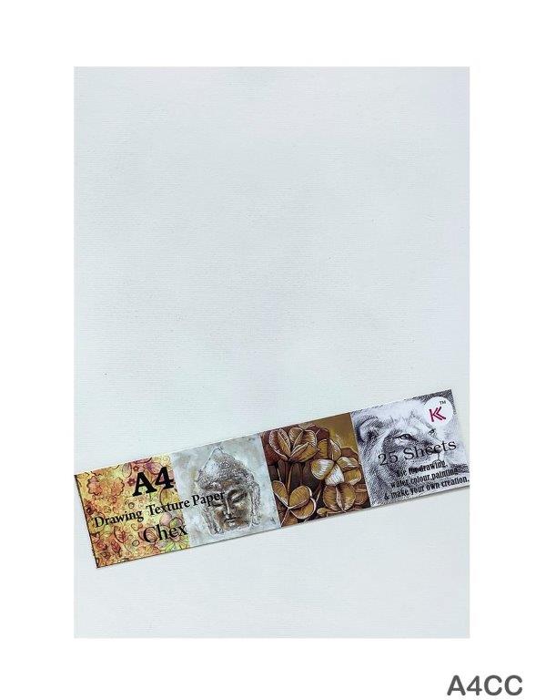 A4 DRAWING TEXTURE PAPER CHEX 25 SHEET (A4CC)