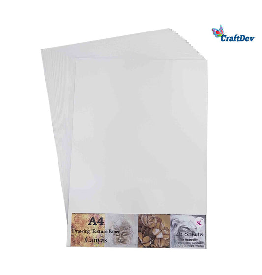 A4 DRAWING TEXTURE PAPER CANVAS 25 SHEET (A4CP)