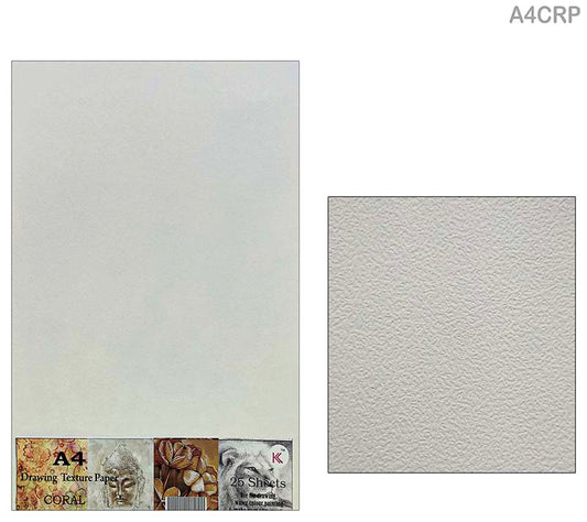 A4 DRAWING TEXTURE PAPER CORAL 25 SHEET (A4CRP)