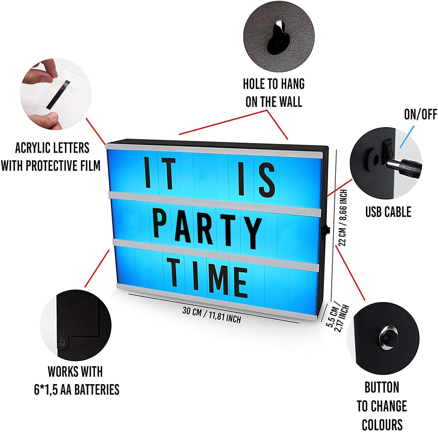 A4 LED BOX COLOUR CHANGE REMOTE (A4LCC)