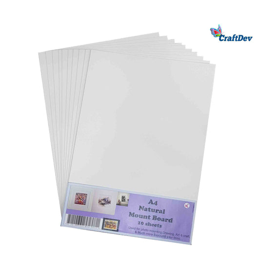 A4 NATURAL MOUNT BOARD - 10 SHEET (A4MB)