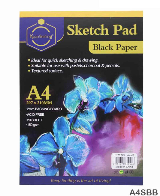 SKETCH PAD A4 BLACK (A4SBB)