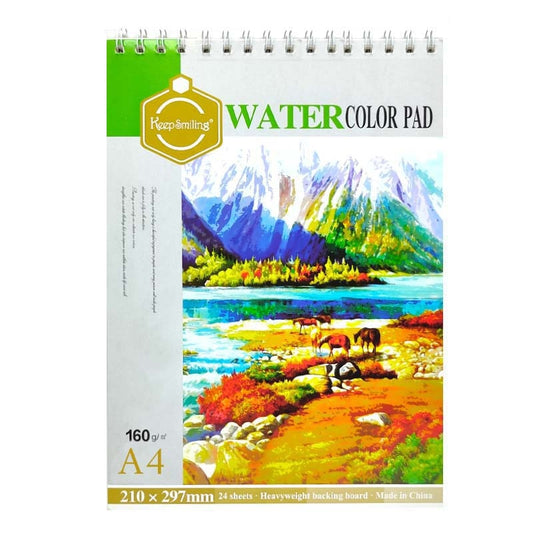 WATER COLOR SPIRAL PAD A4 WHITE PAPER 160GSM A4WCSP