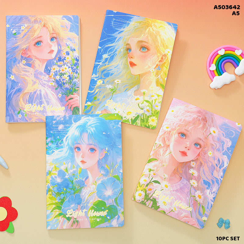 A503642 A5 PRINTED NOTEBOOK (SET OF 10 BOOK)