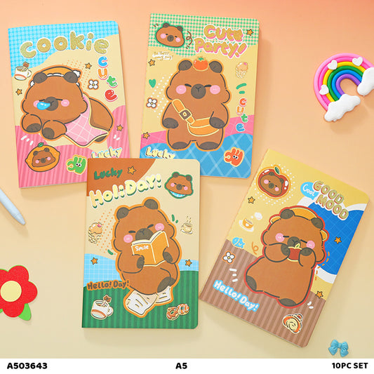 A503643 A5 PRINTED NOTEBOOK (SET OF 10 BOOK)
