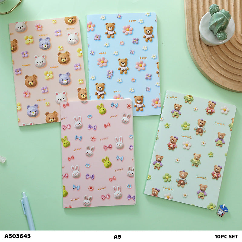 A503645 A5 PRINTED NOTEBOOK (SET OF 10 BOOK)