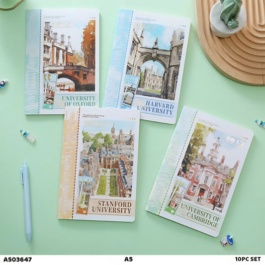 A503647 A5 PRINTED NOTEBOOK (SET OF 10 BOOK)