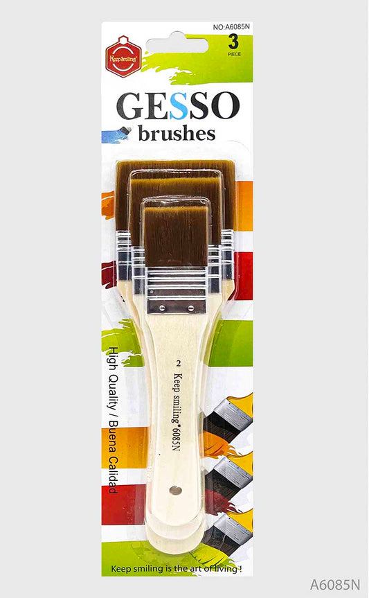 A6085N 3PC GESSO BRUSH DARK BROWN