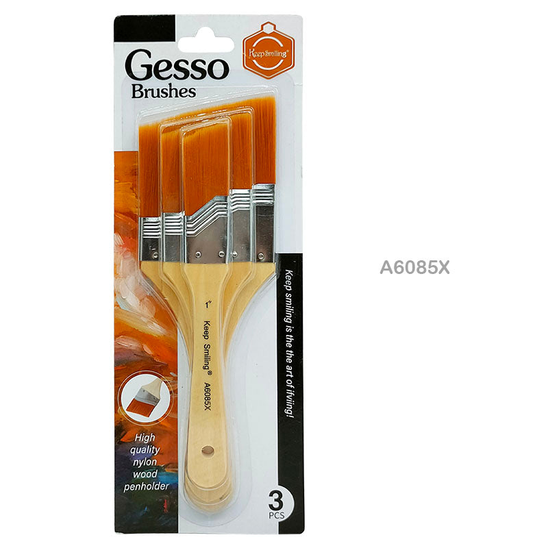 A6085X 3PC GESSO BRUSH CROSS
