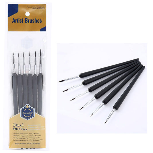 A6141 6PC PAINT BRUSH ULTRA THIN