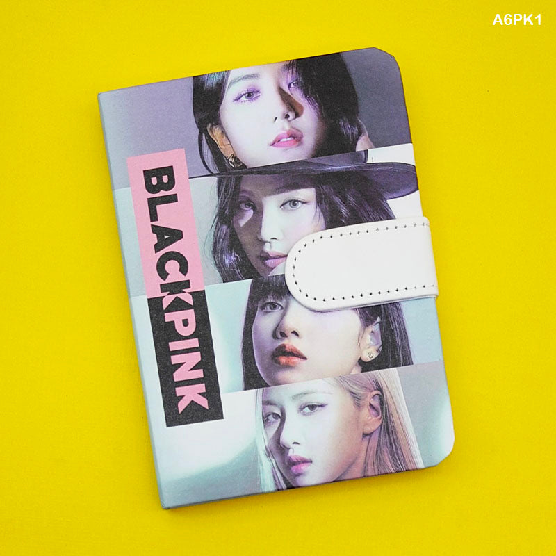 A6PK1 DAIRY PRINTED MAGNETIC BLACK PINK (14X10CM)