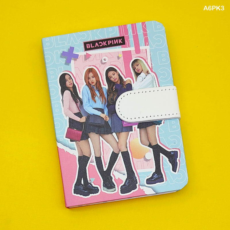 A6PK3 DAIRY PRINTED MAGNETIC BLACK PINK (14X10CM)