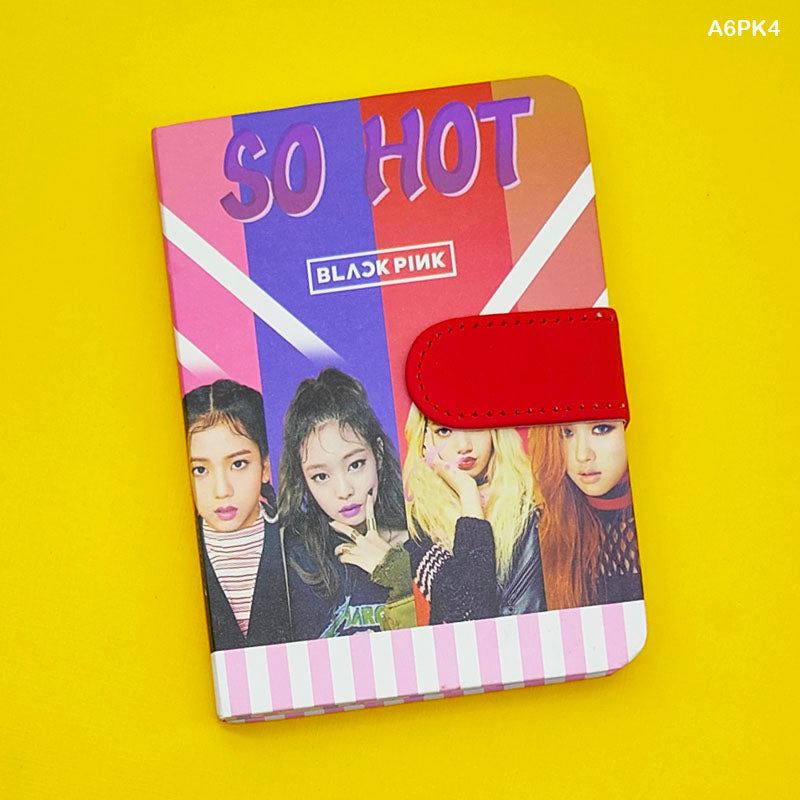 A6PK4 DAIRY PRINTED MAGNETIC BLACK PINK (14X10CM)