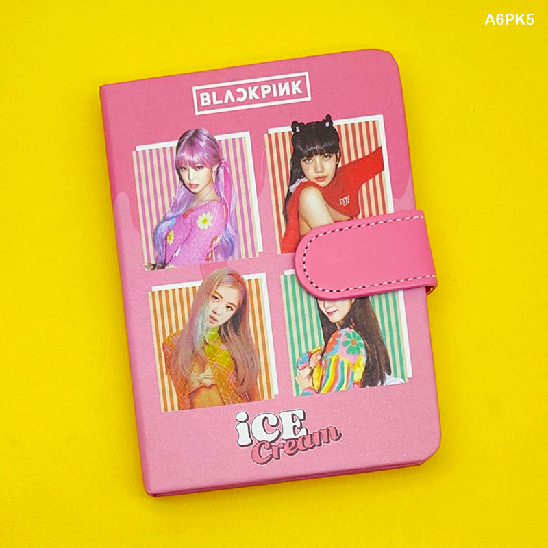 A6PK5 DAIRY PRINTED MAGNETIC BLACK PINK (14X10CM)