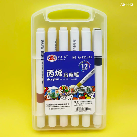 A91112 ACRYLIC MARKER 12 COLOR 2MM