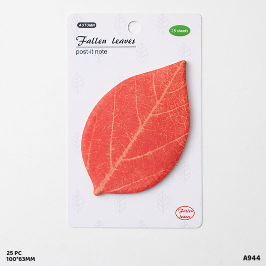 A944 LEAF STICKY NOTE 100*63MM 25PC