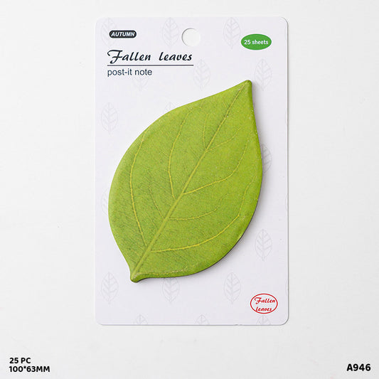 A946 LEAF STICKY NOTE 100*63MM 25PC