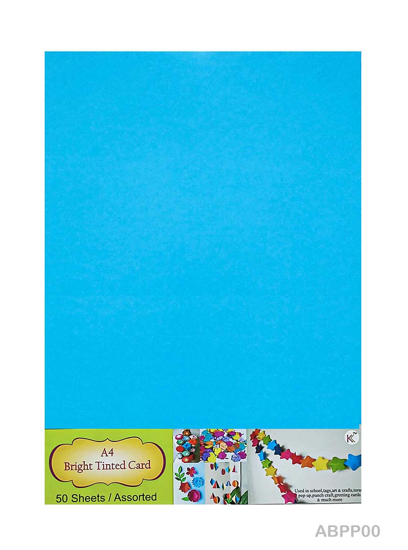 A4 BRIGHT TINTED CARD 50 SHEET (ABPP00)