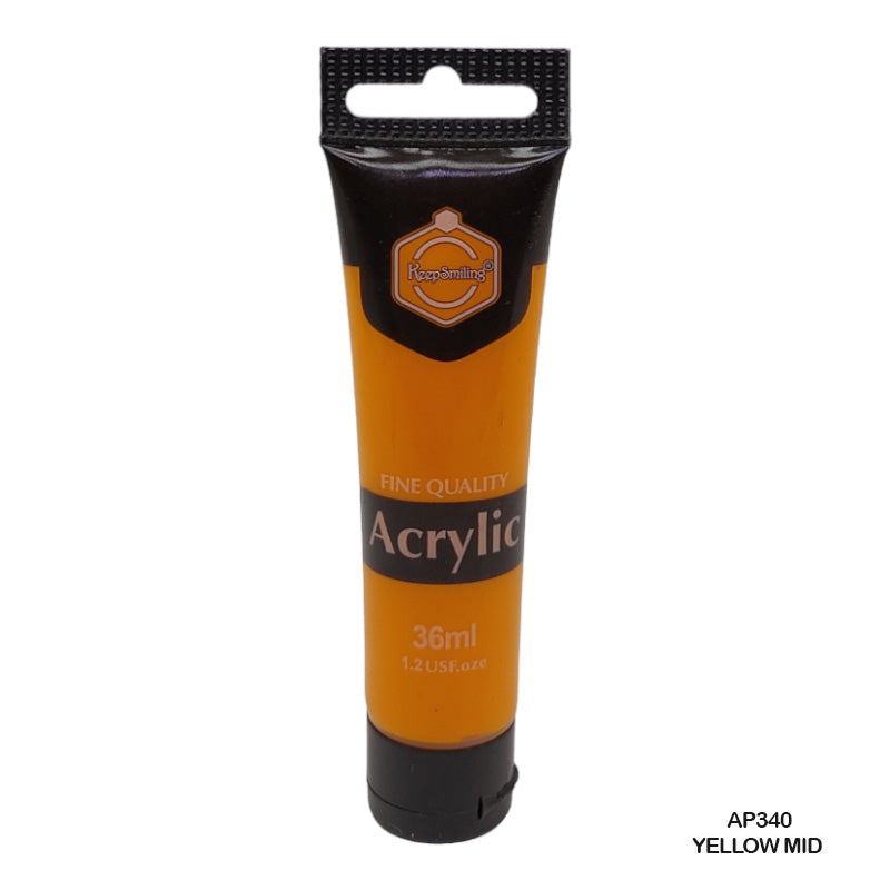AP340 36ML YELLOW MID ACRYLIC PAINT
