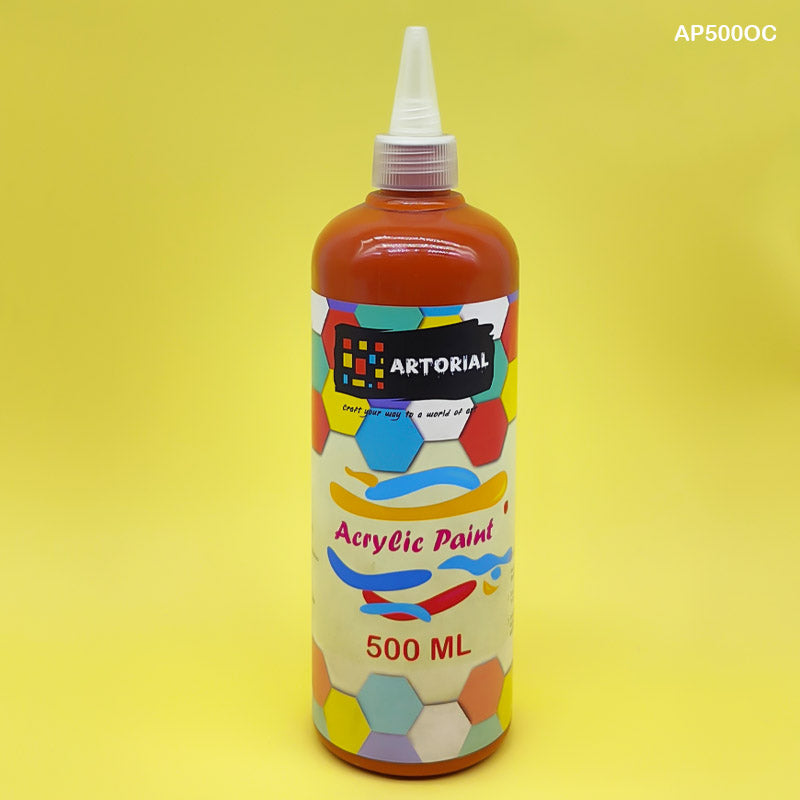 AP500OC 500ML OCHRE ACRYLIC PAINT