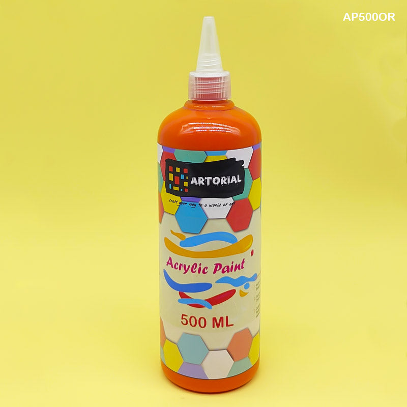 AP500OR 500ML ORANGE ACRYLIC PAINT