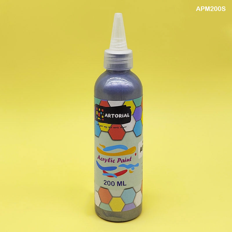 APM200S 200ML METALIC SILVER ACRYLIC PAINT