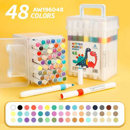 AW196048 48 COLOR ACRYLIC MARKER WATER BASED