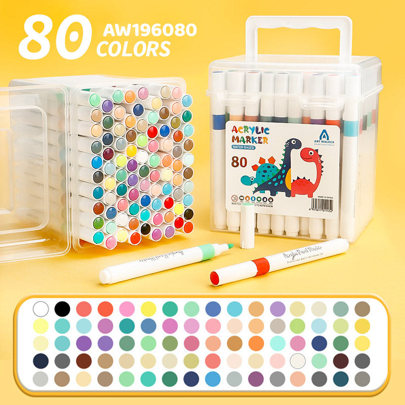 AW196080 80 COLOR ACRYLIC MARKER WATER BASED