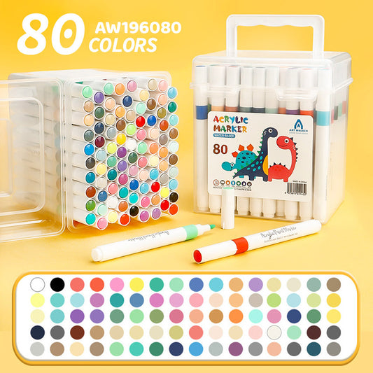 AW196080 80 COLOR ACRYLIC MARKER WATER BASED