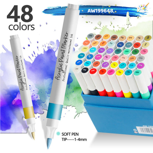 AW199648 48 COLOR ACRYLIC PAINT MARKER
