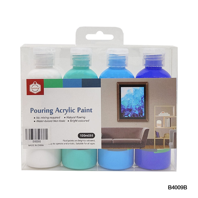 B4009B POURING ACRYLIC PAINT 100MLx4